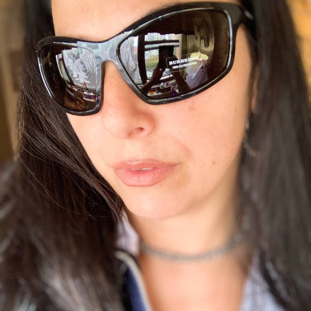 Authentic BURBERRY 66 rectangular acetate logo Sunglasses - Picture 3 of 12